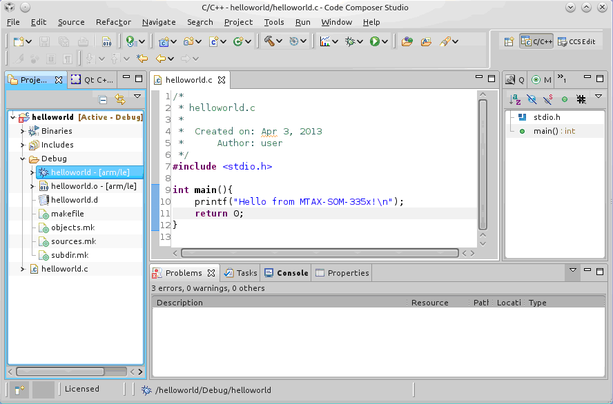 Создание проекта в Code Composer Studio — иллюстрация 8